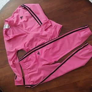 Girls Adidas size 6 track/warm up suit pink